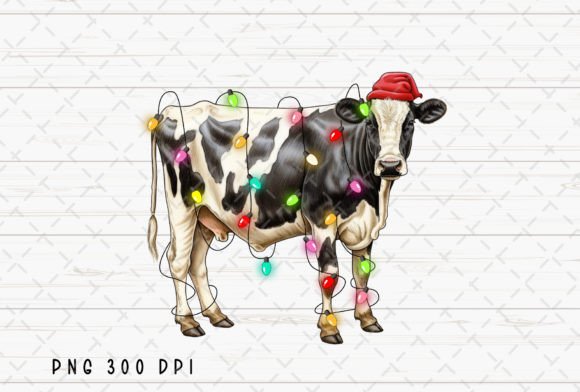 Christmas Lights Cow Sublimation PNG: Festive Design Guide