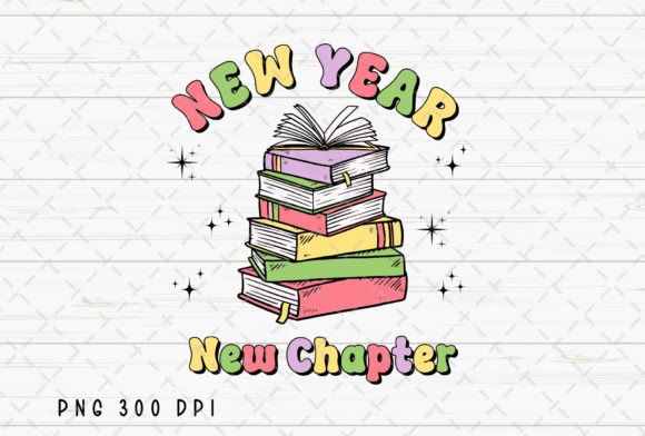 Embrace the Story: New Year New Chapter 2024 Book Lover PNG