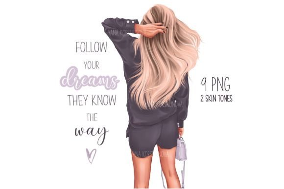 Fashion Girl Clipart: Follow Your Dreams in Design