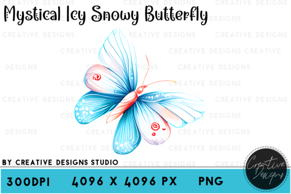Icy Watercolor Snowy Butterfly: A Design Asset for Winter Projects