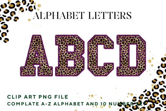 Leopard Alphabet Varsity Sport Letters: A Creative Asset for Bold Projects
