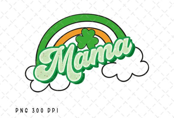 Mama Retro St. Patricks Day Rainbow PNG: Your Design Shortcut