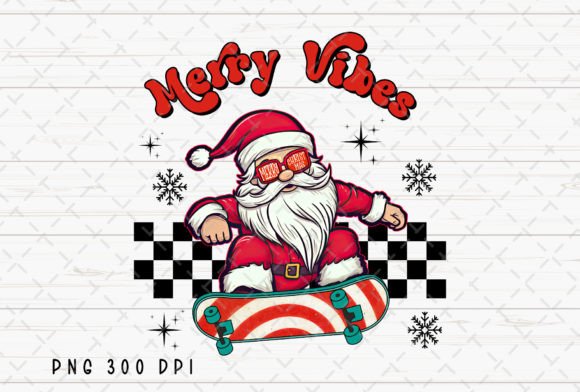 Retro Merry Vibes Santa Claus Boy PNG: A Festive Design Asset