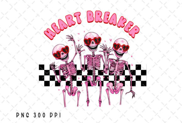 Unleash Your Inner Rebel with the Skeleton Heart Breaker Valentine's PNG
