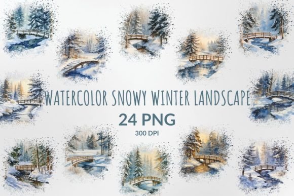 Watercolor Snowy Winter Landscape: A Designer's Guide