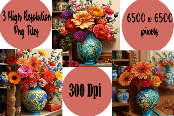 Whimsy Blooms: Floral Prints Set of 3 for Every Project